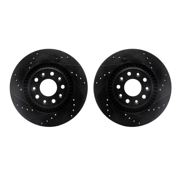 Rotors-Drilled and Slotted-Black, Zinc Plated black, Zinc Coated, 8002-54134, Dynamic Friction Co, Mfr#: 8002-54134